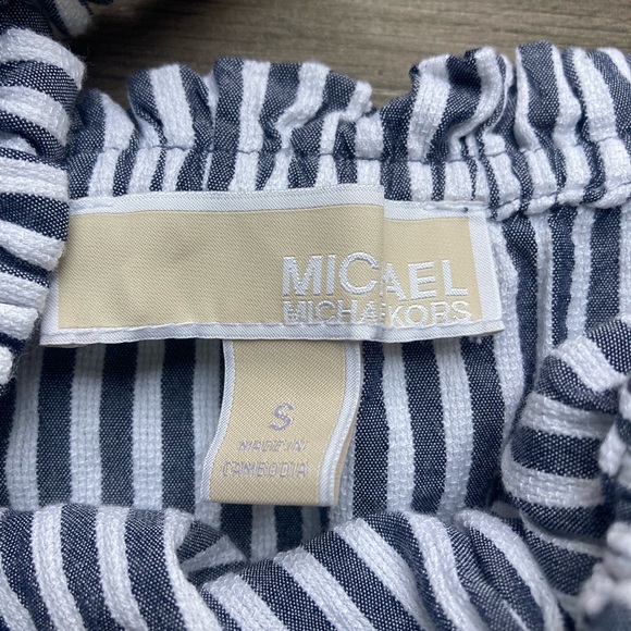 Michael Kors Grey and White Striped Maxi Dress Size Small - Picture 4 of 5